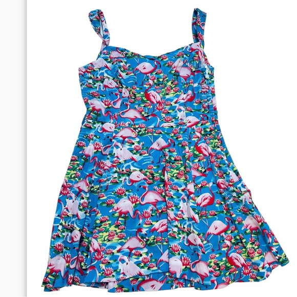 Hearts and Roses Flare Dress 1950' Rockabilly Vintage Style Flare Floral Size 10 - Picture 1 of 14